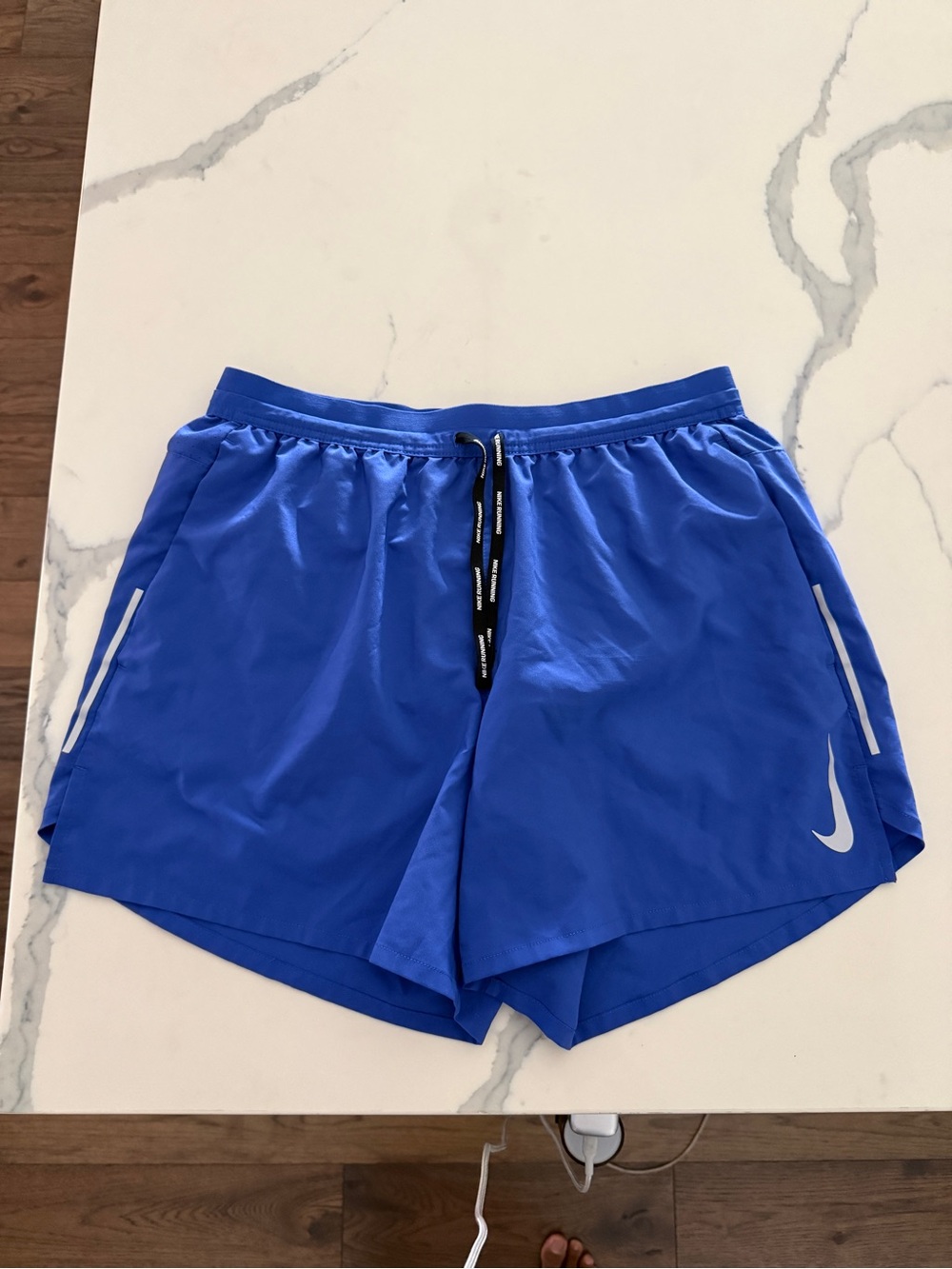 Nike 5inch men’s Blue Running Shorts with Drawstring